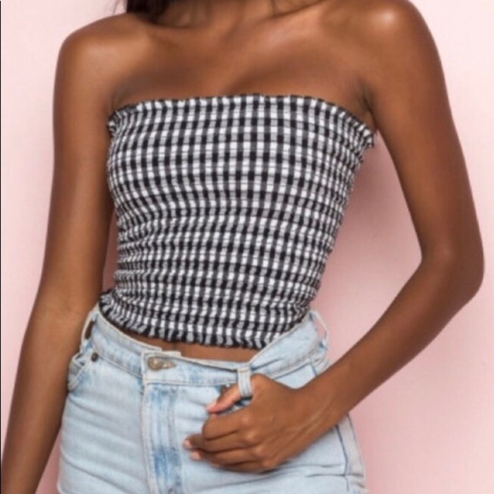 Brandy Melville Gingham Cloe Tube Top
